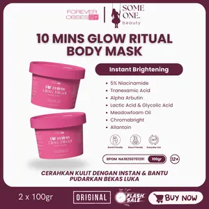 [BELI 2 LEBIH HEMAT] FOREVER OBSESSY 10 MINS GLOW RITUAL BODY MASK 100gr - With Niacinamide Alpha Arbutin - Mencerahkan kulit permanen ORIGINAL BPOM