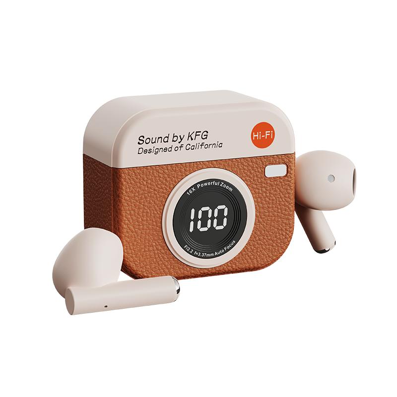 Tai Nghe Tương Thích Bluetooth Không Dây, Thiết Kế Mới Cho Năm 2024, Thiết Kế Hình Ảnh Máy Ảnh Cổ Điển Chất Lượng Âm Thanh Tốt, Tuổi Thọ Pin Lâu, Độ Trễ Thấp, Chức Năng Màn Hình Kỹ Thuật Số, Chức Năng Giảm Tiếng Ồn Khi Gọi, Chức Năng Cảm Ứng Cảm Ứng Q86