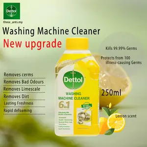 Dettol Washing Machine Cleaner Lemon 250ml Sabun Pembersih Mesin Cuci 6in1Versi yang ditingkatkan