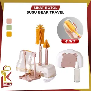 [COD] SM C1069 Botol Susu Bayi Praktis 6IN1 Motif Beruang Lucu Portable