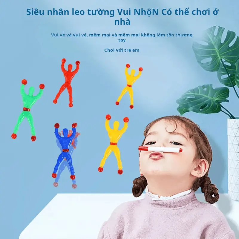 Người leo tường, Người leo tường, Người nhện, Nhỏ dính, Có thể dính vào tường, Lật và somersault, Người nhện, Dụng cụ giải nén vui nhộn cho trẻ em 1