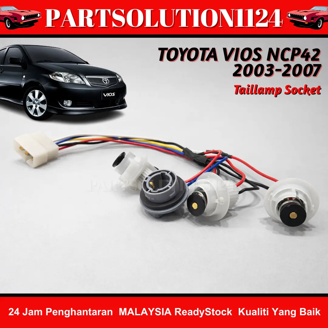 TOYOTA VIOS NCP42 SOCKET REAR LAMP/TAIL LAMP (MODEL 03-06) OEM - TikTok ...
