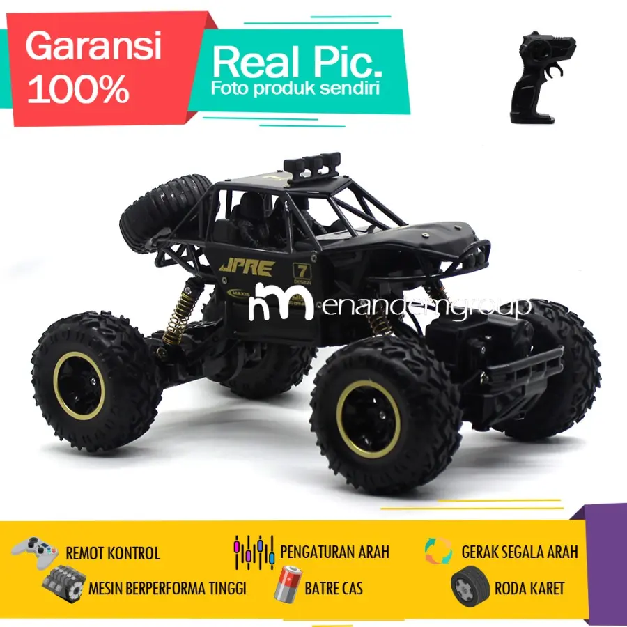 Mainan Mobil Offroad Remot Kontrol RC Rocks Crawler 4WD Metal