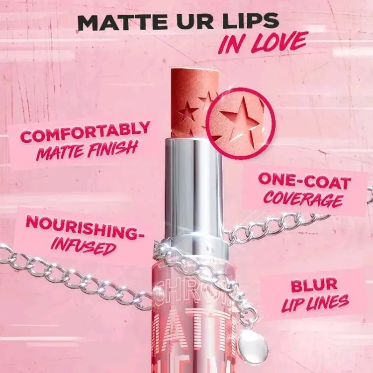 DAZZLE ME COLOR CHROME LIP MATTE LIP GLAZE LIPSTICK LIPSTIK 3
