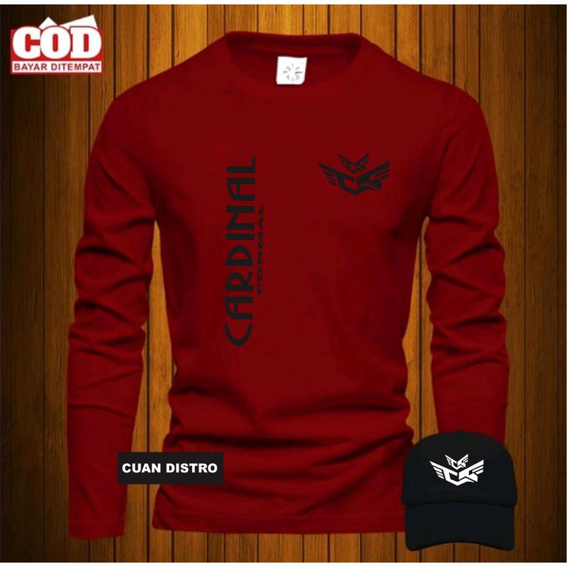 BONUS TOPI Terbaru ! HarapanStore Jaya Kaos Distro Lengan panjang Pria Wanita Terbaru Kaos Distro Pria Free Topi Cardinal Formal Tegak Kirka Terbaru Print Black 100% Catoon Combed 24s - Premium Quality 8
