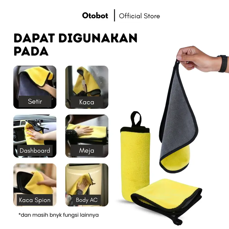 Kain Lap Bahan Microfiber Lembut Tebal Premium Anti Lecet Daya Serap Tinggi Lebih Cepat Kering 1