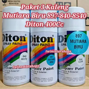 Pilok Pylox Cat Diton Paket 3 Kaleng Mutiara Biru 896 White Putih 840 Clear 8540 300Cc
