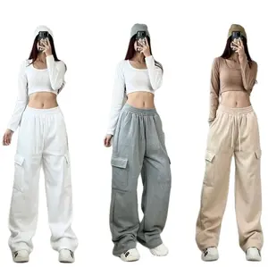 Celana Kargo Wanita Highwaist Koreans style premium jumbo Celana Wanita Panjang Kulot Cargo Long Cargo Nyaman Lembut Karet celana