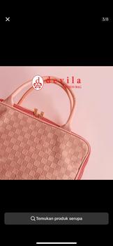 Product Review of DEVILA LUXURY NUDE PINK BOXES WATERPROOF TRAVEL BAG MEDIUM SIZE - Tas Koper Motif Kotak Mewah Murah Perempuan Mudik from 🎀**🎀 1