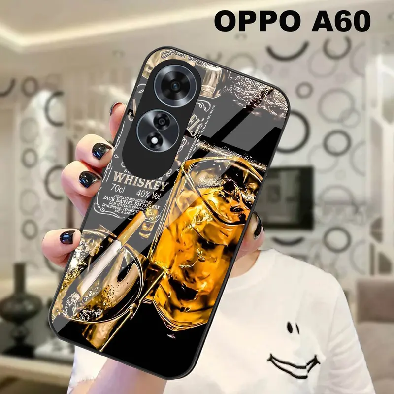 Armorcase Softcase Glass Kaca Kilau Opp*  A60 Terbaru Casing Handphone Pelindung Camera Protect (905) 1