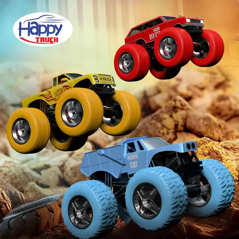 mainan anak happy truck combat truk monster truk karakter Mobil Toy 1