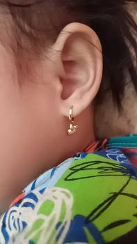 Product Review of Anting Anak Gandul Kotak Anting Klip Titanium Anti Karat COD Cewek Costume Fashion from C**y 0