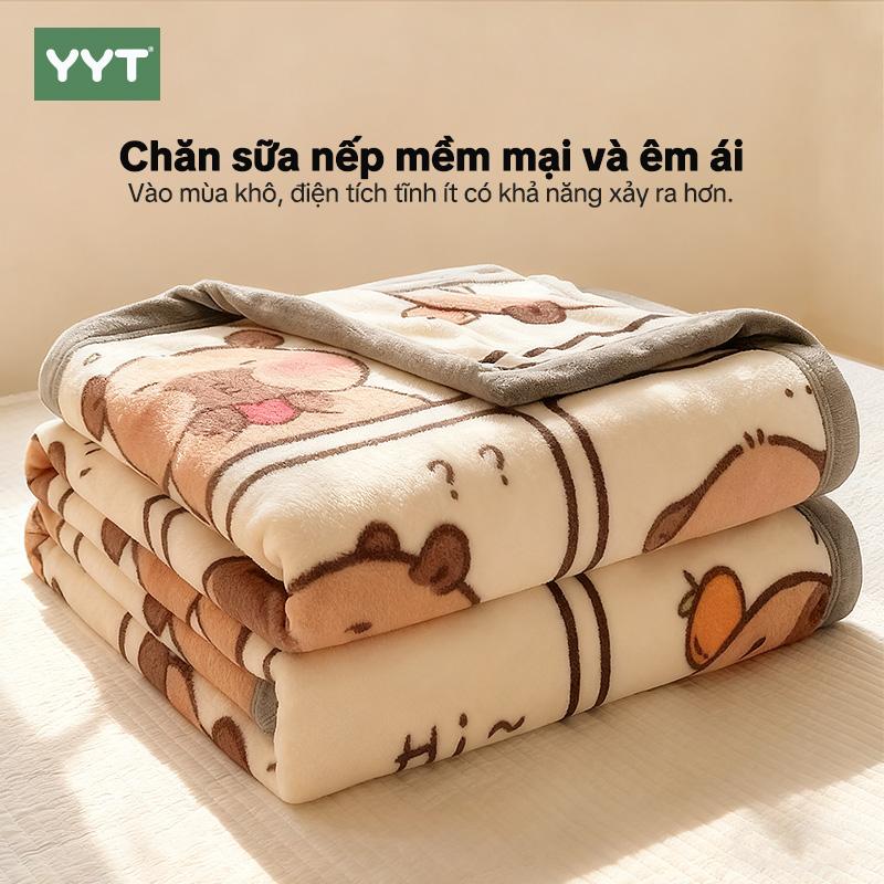 Chăn Lông Cừu San Hô Mỏng YYT Chăn Chần Bông Siêu Mềm Và Nhẹ Chăn Hoạt Hình Dễ Thương Chăn Sofa Thân Thiện Với Da Chăn Điều Hòa Không Khí Chăn Ngủ Trưa Khăn Choàng Du Lịch Chăn Giường Ấm Cúng