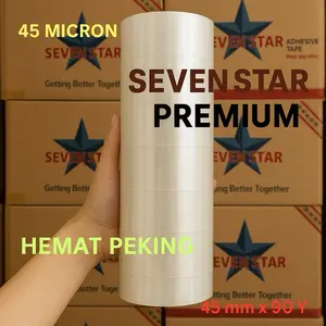 Lakban Bening Coklat 1 Slop PAKET HEMAT Isi 6 Pcs 2 Inch 45 mm 90 Yard Tape