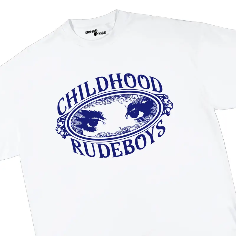 CHILDHOOD Kaos Tshirt Boxy Oversize Rude Boys Putih Pria Wanita 3