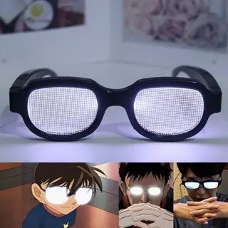 Coglorn Kacamata Conan Led Nyala Efek Khusus Bercahaya Luminescent Kacamata Berkilauan Technology 1