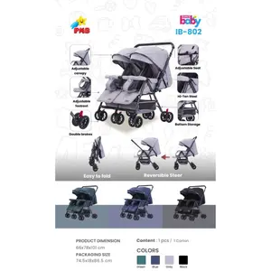 STROLLER ANAK KEMBAR PMB TWIN IORA BABY IB-802RH