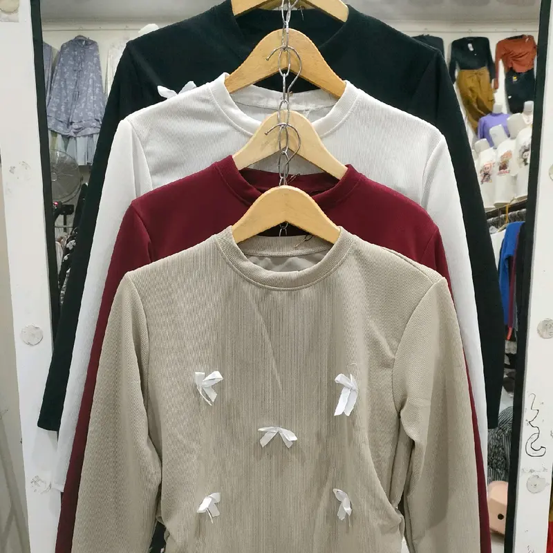 Atasan crop wanita knit Atasan wanita super cakep 3