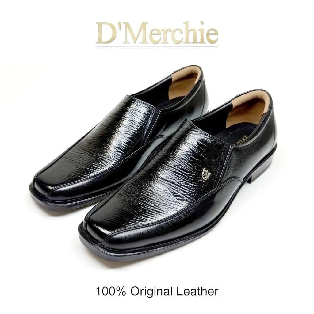 DEMERCHIE Sepatu Pantofel Modis KJ-19 Kulit Asli Formal Kerja