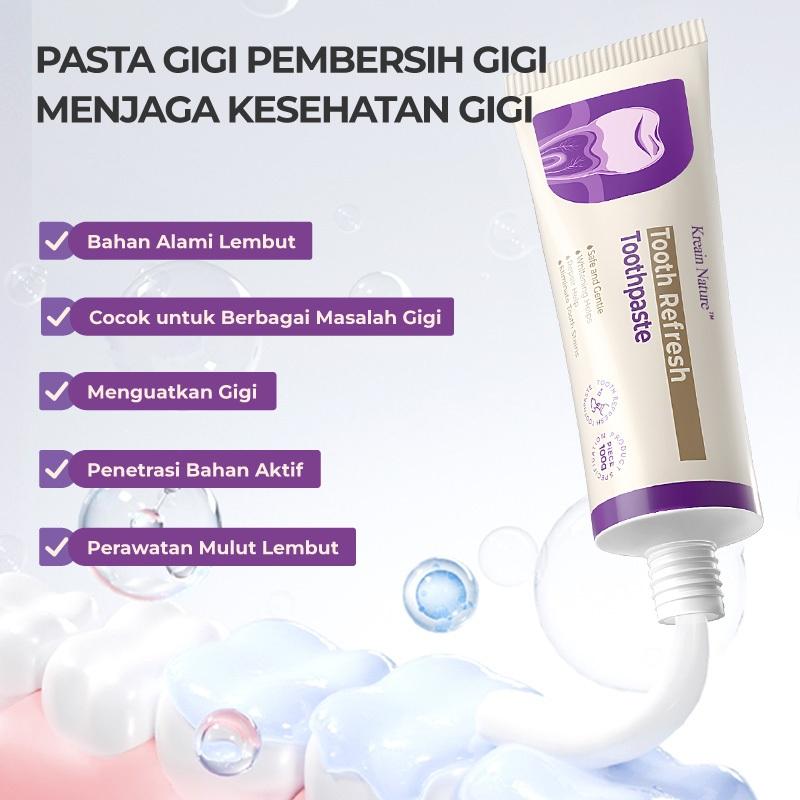 Kreain Nature Pasta Gigi – Anti Gigi Berlubang & Sensitif | Atasi Ngilu, Perlindungan 24 Jam, Aman untuk Semua Usia | COD & Gratis Ongkir!
