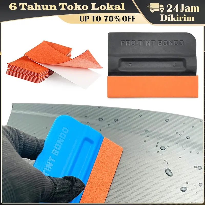 Special - KAPE PRO-TINT BONDO MAGNET SUEDE HITAM ALAT PASANG STIKER 0