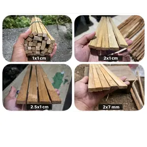 Kayu Jati Asli Ukuran 1x1 1,5x1,5 2x1 2,5x1 2x2 2x3 3x3 Panjang 1 Meter untuk Pekerajinan Peternakan dan Alat Peraga Sekolah