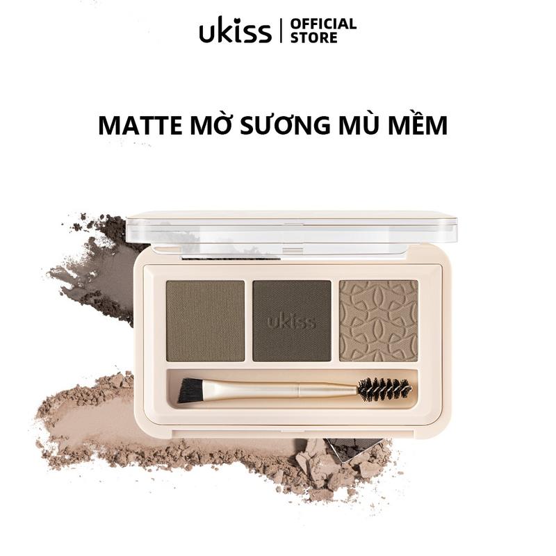 UKISS Bột Lông Mày 4g Ba Màu Chống thấm nước Lâu trôi Chống nhòe Đa chức năng Mỹ Phẩm Nữ Trang điểm Cosmetic