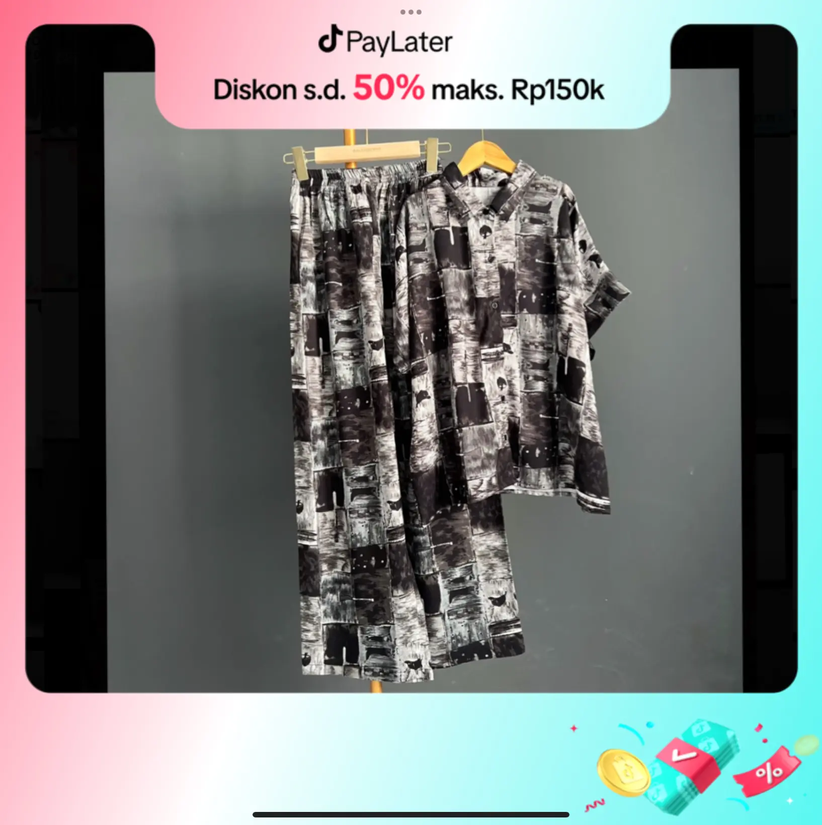 Set Hommy Kp Kallyoutfit Setelan Rayon Kemeja Lengan Pendek Celana Adem