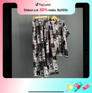 Set Hommy Kp Kallyoutfit Setelan Rayon Kemeja Lengan Pendek Celana Adem