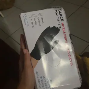 Sarung Tangan nitril 1 Pak 100 pcs Tebal Food Grade gloves Nitrile Hitam sarung tangan pembersih