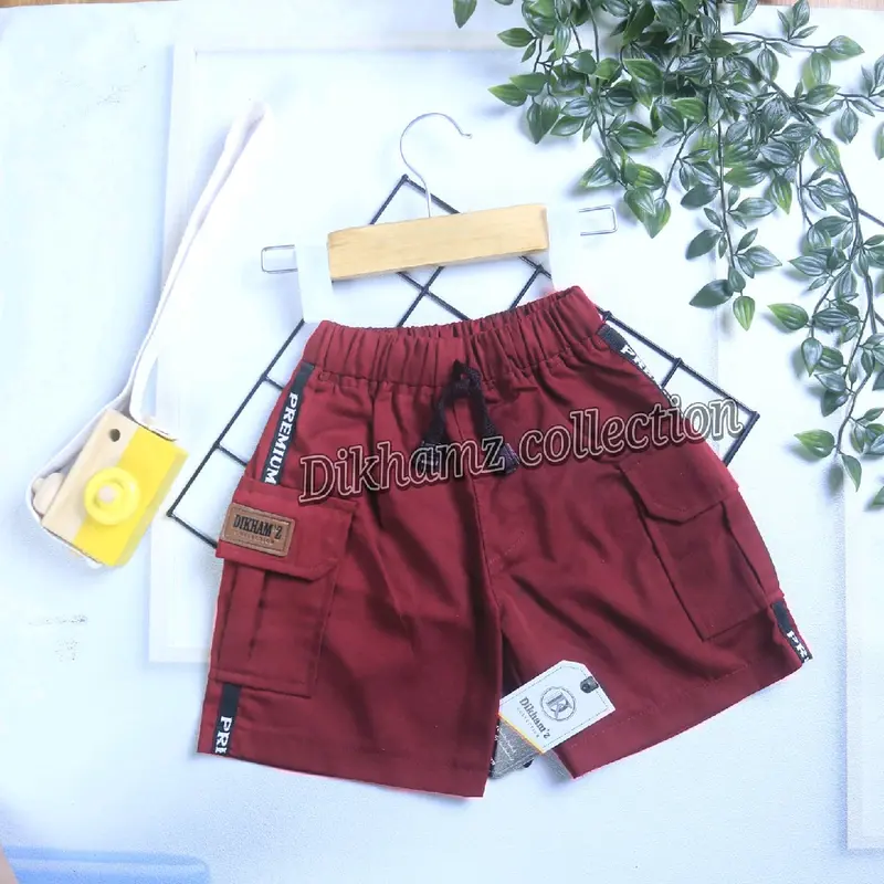 Dikhamz collection  - Celana Cargo Anak Strip-z/ Celana Anak/ Cargo Anak/ Celana Anak Cargo/ Celana pendek anak 8
