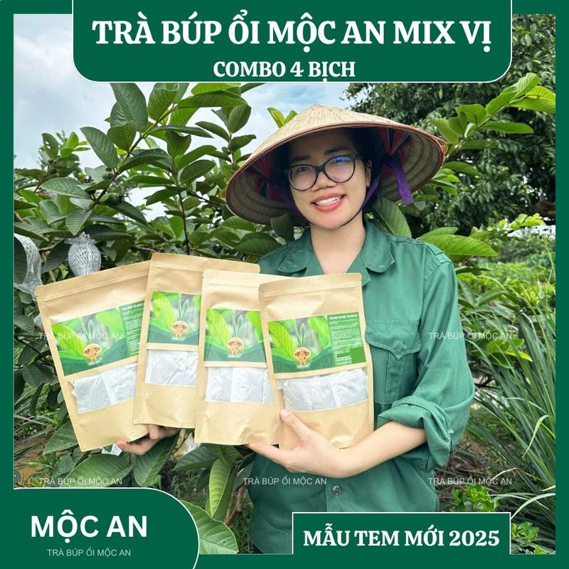 Combo4 bịch 160 gói trà mix vị lá ổi lá sen giảo cổ lam cỏ ngọt lá nếp (tặng 3 tép trà) Tea Nước Trà trà lá ổi Chè Chua trà lá l áổ tea trà búp