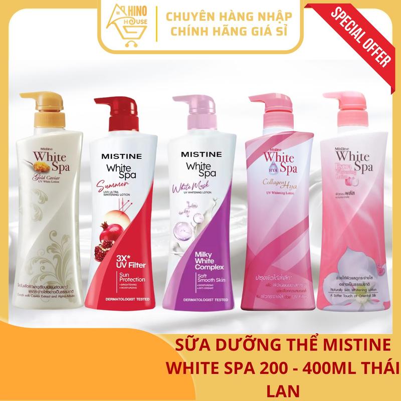 Sữa Dưỡng Thể Mistine White Spa (200 - 400ml) Thái Lan Hương Thơm Nước Hoa Ngọt Ngào Quyến Rũ - Hinohouse