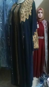 Product Review of (COD)Gamis Abaya Arab SHANIA Motif Bordir Jersey Mix Ceruty Mote Swarosky Terbaru Muslim Hitam Turki Mewah from u**8 0