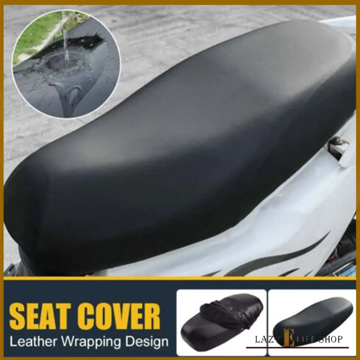 Universal Motorcycle Seat Cover Waterproof Sunscreen Cover PU Leather Seat Protective Case