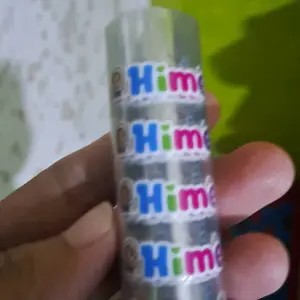 Pikapik Sticker Label Nama Custom UV DTF 60pcs Karakter Kartun Lucu Sticker Pensil Sekolah Anti Tertukar High Quality Tahan Air