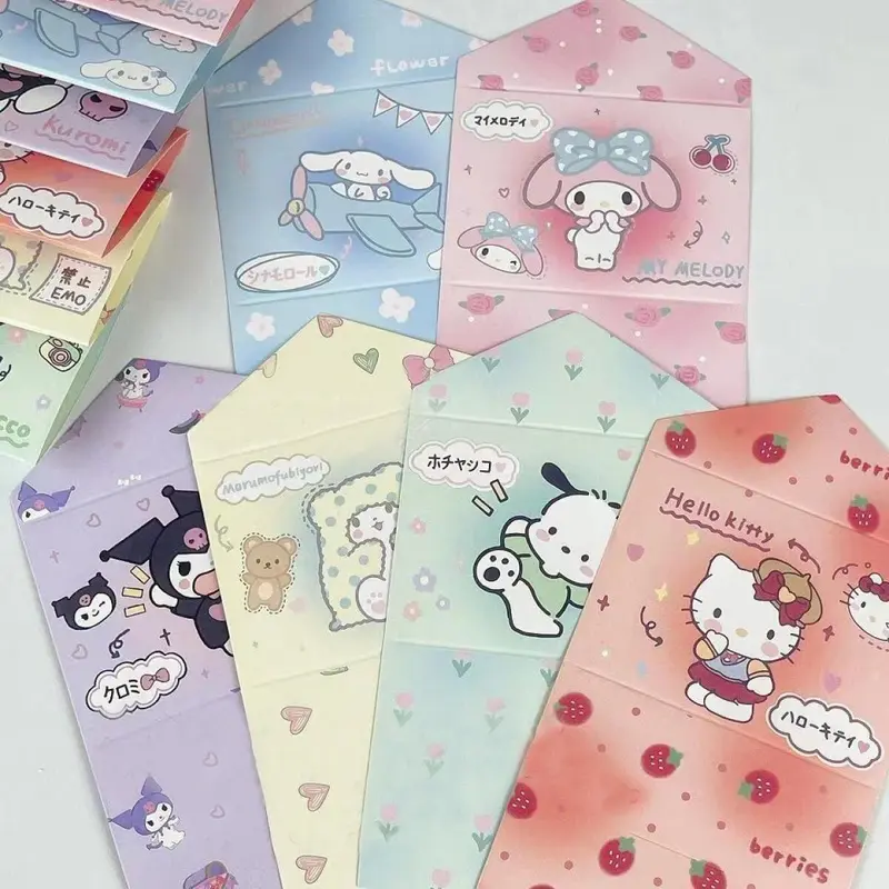 Kartu Sanrio Hellokitty/ Kuromi /Cinnamoroll lucu untuk kartu Lipat Dilipat Birtday Cards Gift 1 PCS Kertas 0