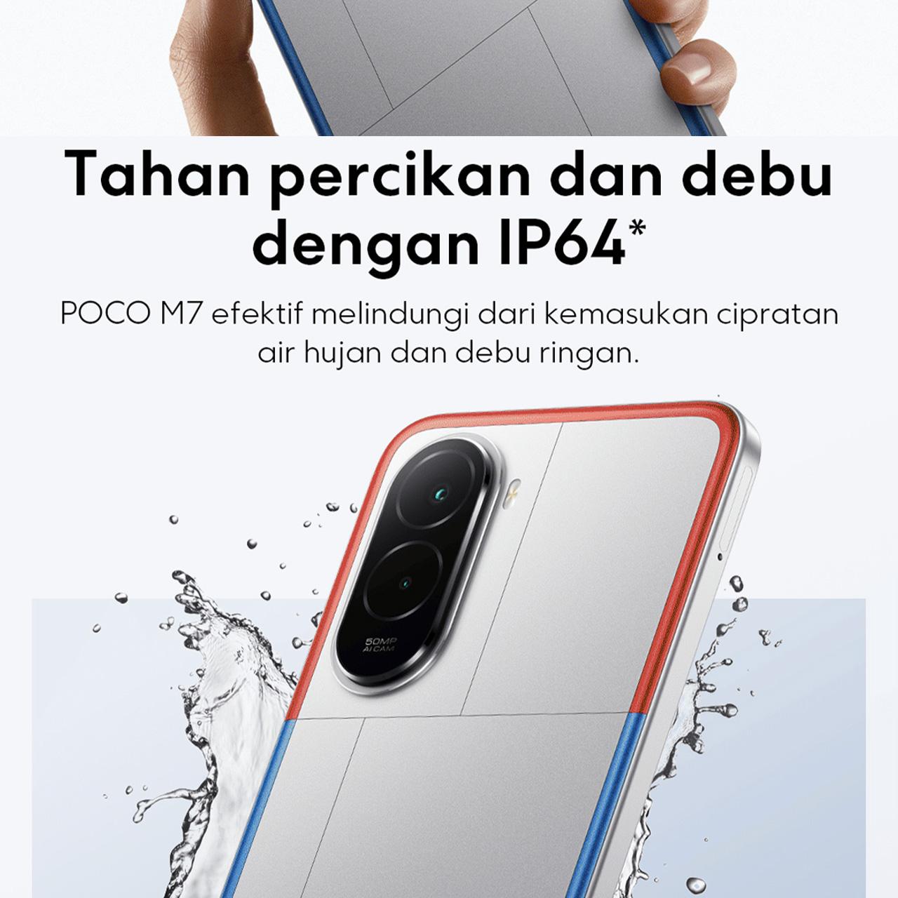 POCO M7 (8GB/256GB) Baterai besar 7000mAh dengan pengisian daya 33W | Layar imersif 6.9" 144Hz | Ekspansi RAM hingga 16GB + UFS 2.2 256GB | 50MP kamera ganda AI [Official Store]