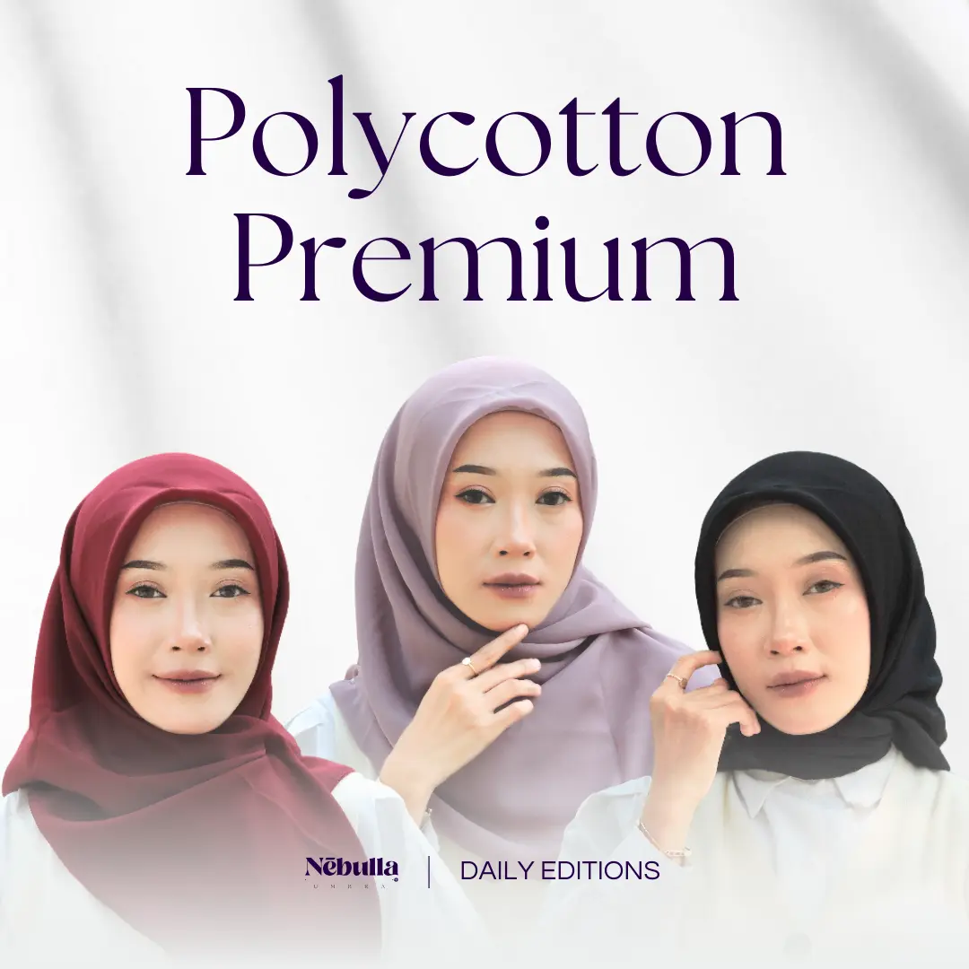 BUY 1 GET 1 Hijab Nebulla Umbra Premium Plain Square Muslim Semua Warna