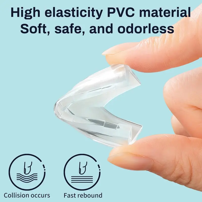 Bảo vệ bàn bằng silicon, Gói 4 miếng, Bảo vệ góc và cạnh bàn cho bé, Miếng đệm cản an toàn trong suốt, Thích hợp để che đồ Nội Thất và các cạnh sắc nét 3