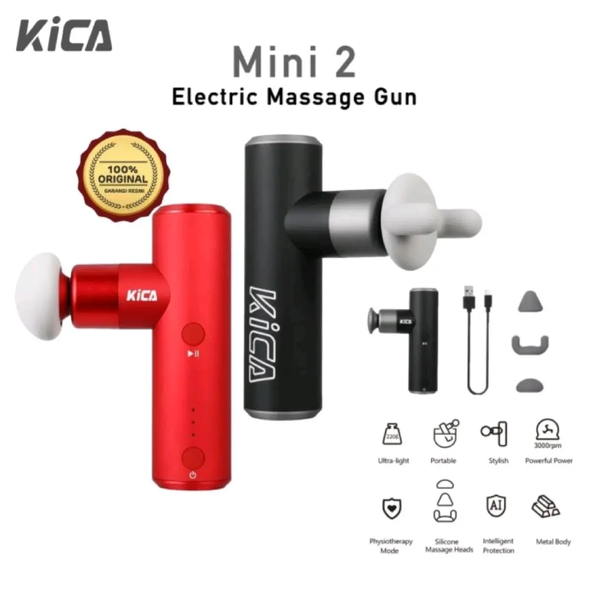 Kica Mini 2 Electric Massage Gun Relaxing Muscle Alat Pijat Portabel