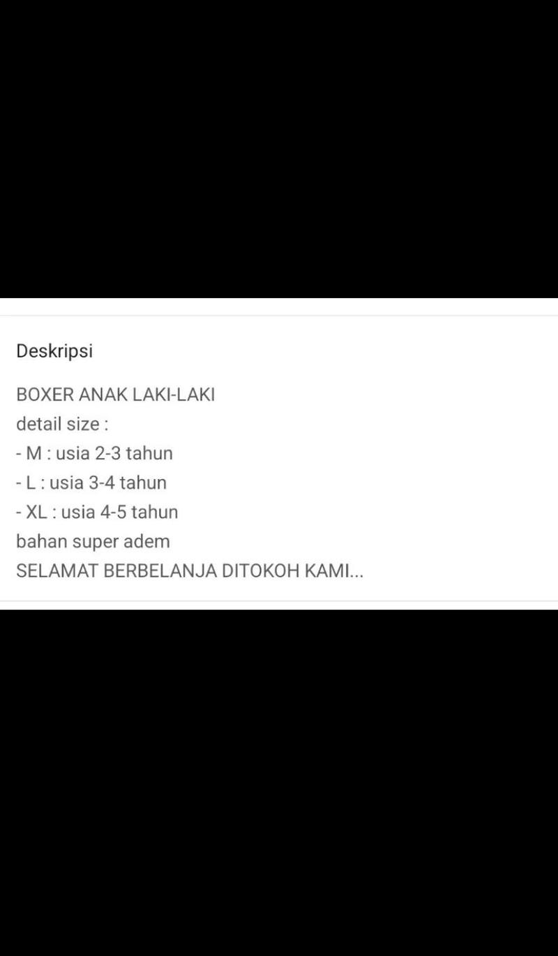 Product Introduction of BOXER ANAK LAKI LAKI BAHAN LEMBUT PAKET 6 PCS ATAU 12 PCS 2