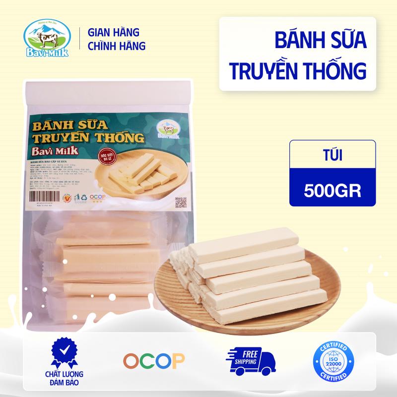  500gr Bánh Sữa Truyền Thống - Ba Vì Milk -  Thức Ăn Ăn Vặt  Snack Food Bánh Quy 