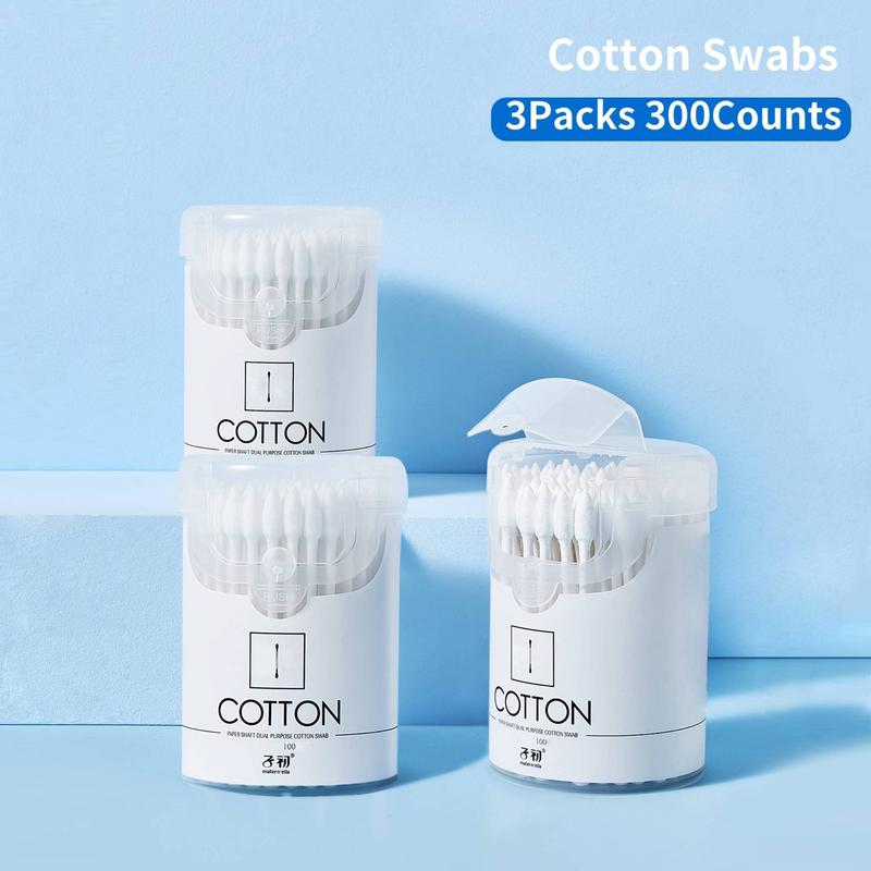 Tăm Bông, 300 Số Lượng, Dành Cho Da Nhạy Cảm, Matern ' Ella Trắng, Hai Đầu, Với Que Giấy, Mềm Mại Và Nhẹ Nhàng, Mũi Nhọn Và Tròn, Thích Hợp Sử Dụng Hàng Ngày 0