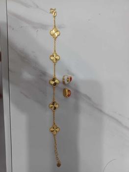 Product Review of 【Chow Tai Seng】Au999 Pure Gold 24K Clover Shining 5G Jewelry Set from M**Y 0