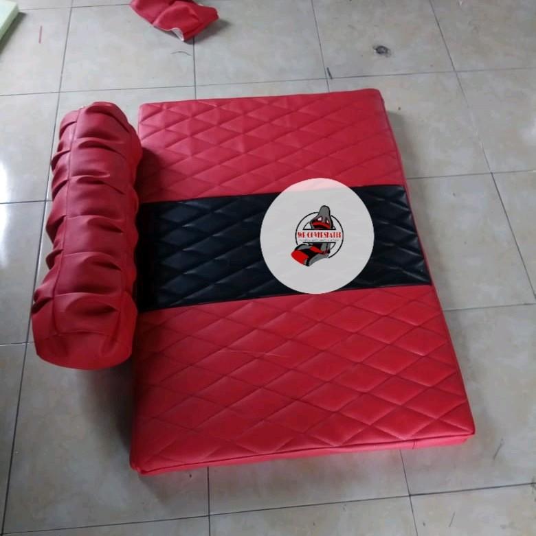 matras kasur +guling pengganti sandaran kiri mobil truk dan pickup ukuran L80cm T60cm tebal busa 5-6 cm terlaris Camping 0