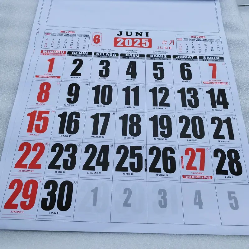 KALENDER KERJA SUPER JUMBO TAHUN 2025 0