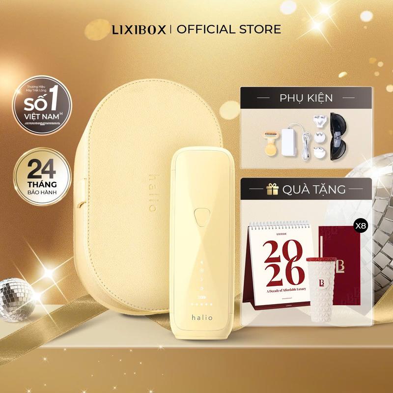   NEW  Máy Triệt Lông Halio SilkGlow IPL Sapphire Cooling Hair Removal Device Công Nghệ Đèn Kép và 3 Chế Độ Ánh Sáng - lixibox máy triệt lông tại nhà 