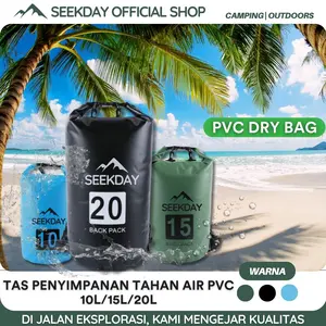 SEEKDAY Tas tahan air, kapasitas besar, tahan aus dan tahan air, kain tahan air, ringan dan portabel, menahan beban kuat, tahan hujan dan anti-fouling