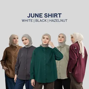 Rurik Kemeja Wanita Oversize Basic Casual June Shirt Atasan Baju